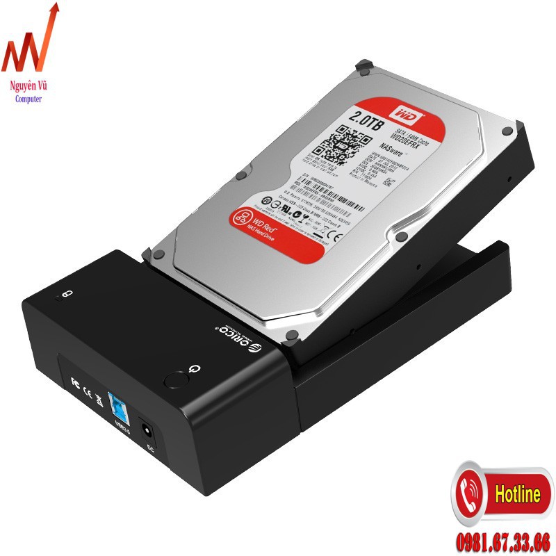 [Giá Siêu Rẻ]Đế ổ cứng (Docking) 1 khe cắm: 3.5" và 2.5" SATA 3 USB 3.0- 6518US3