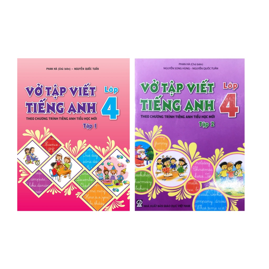 Sách - Combo Vở tập viết tiếng anh 4 (Tập 1 + Tập 2) - Theo chương trình mới