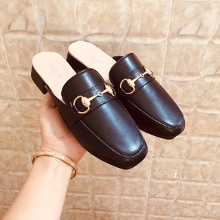 Sục đen khoá vàng trơn