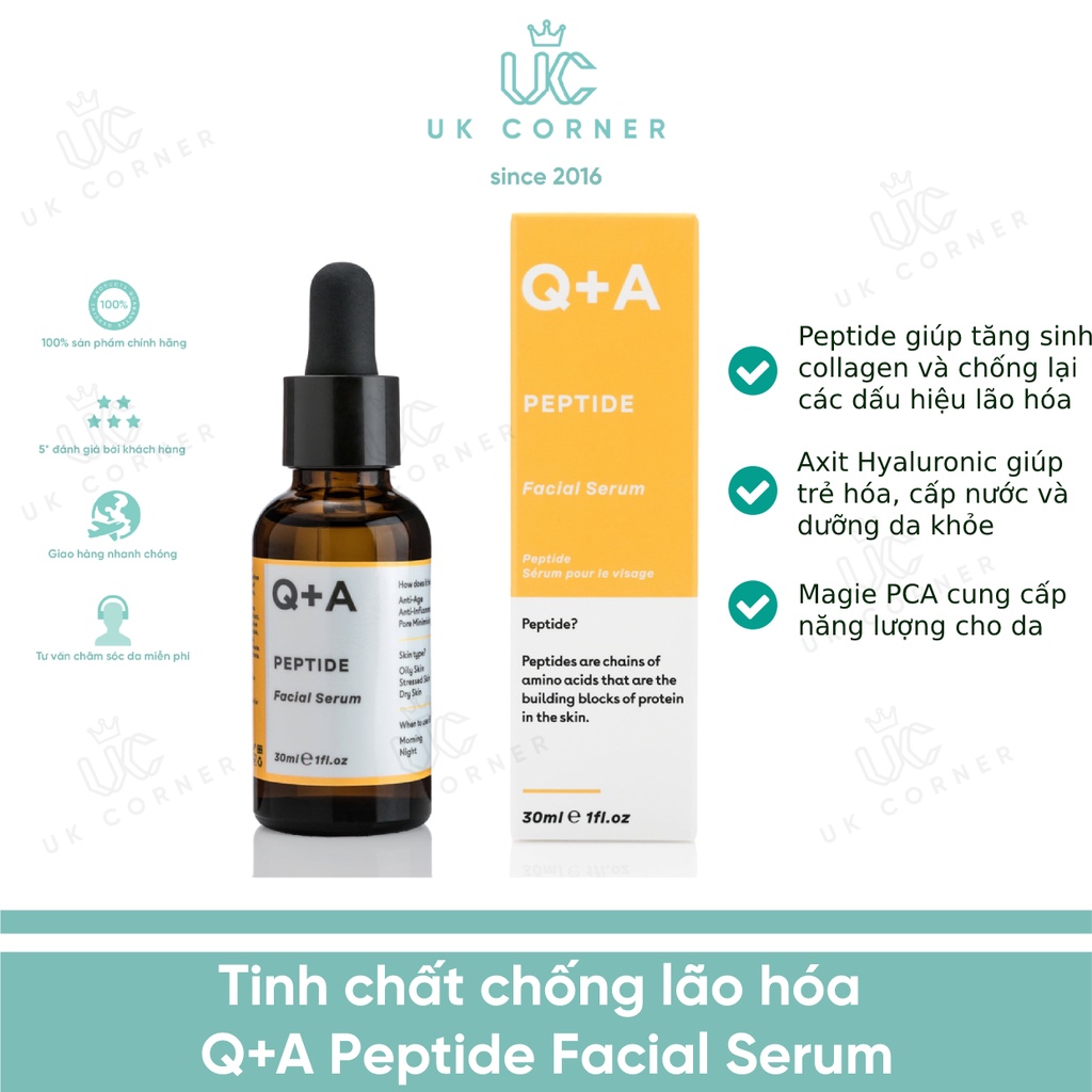 Tinh chất chống lão hóa Q+A Peptide Facial Serum