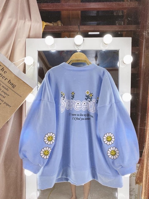 Áo cadigan nữ🍁FREESHIP🍁 Khoác bomber sweeti xanh [ao khoac nu] | BigBuy360 - bigbuy360.vn