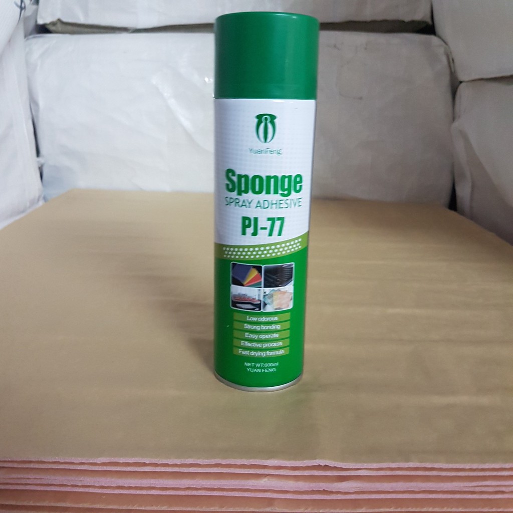 Keo Xịt Pj77 Dán Xốp, Mút, Decal, Tấm Ốp Pvc - Công Dụng Đa Năng, Lọ 600Ml