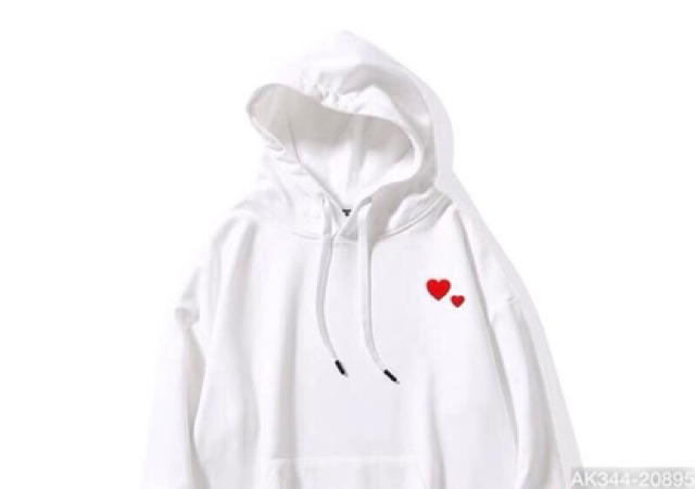 Áo Khoác Hoodie Nỉ Nam Nữ Form Rộng Chất Nỉ Bông Dày Dặn Siêu Đẹp Áo Hoodie Đôi Thêu TIM ĐÔI - AK3344