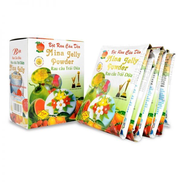 [Mã 77FMCGSALE1 giảm 10% đơn 250K] Bột Rau Câu Dẻo Mina Jelly Trái Dừa Hộp 12 Gói | BigBuy360 - bigbuy360.vn