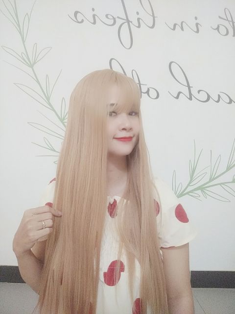 Tóc nguyên đầu thẳng suôn hình thật