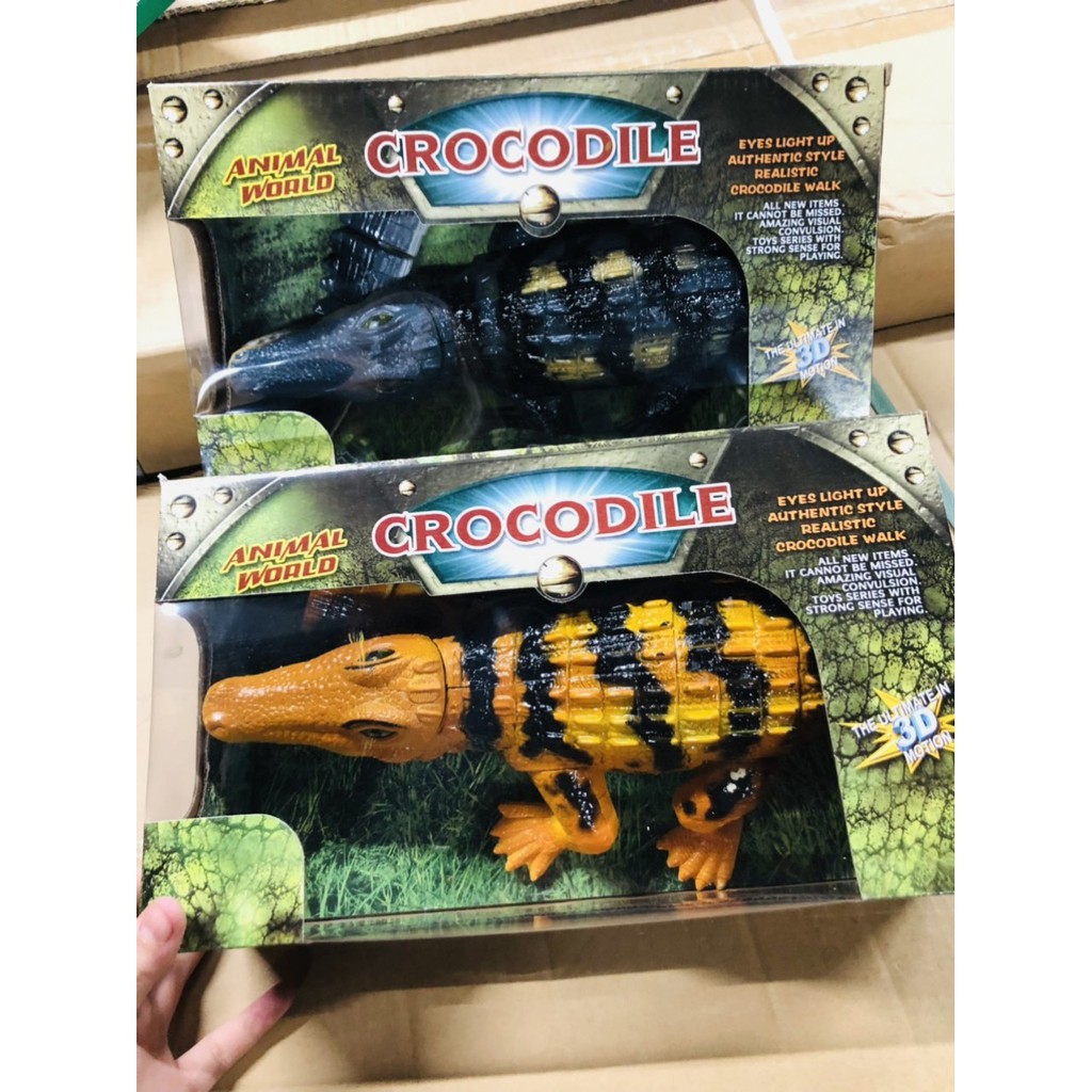 Cá sấu siêu to khổng lồ chạy pin đồ chơi trẻ em phát sáng phát nhạc
