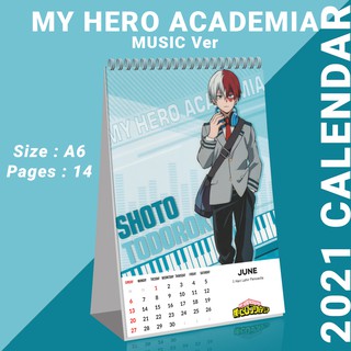 Lịch Để Bàn Họa Tiết Hoạt Hình Học Viện Anh Hùng