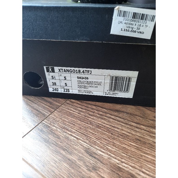 Giày bóng đá adidas x18.4 size 38