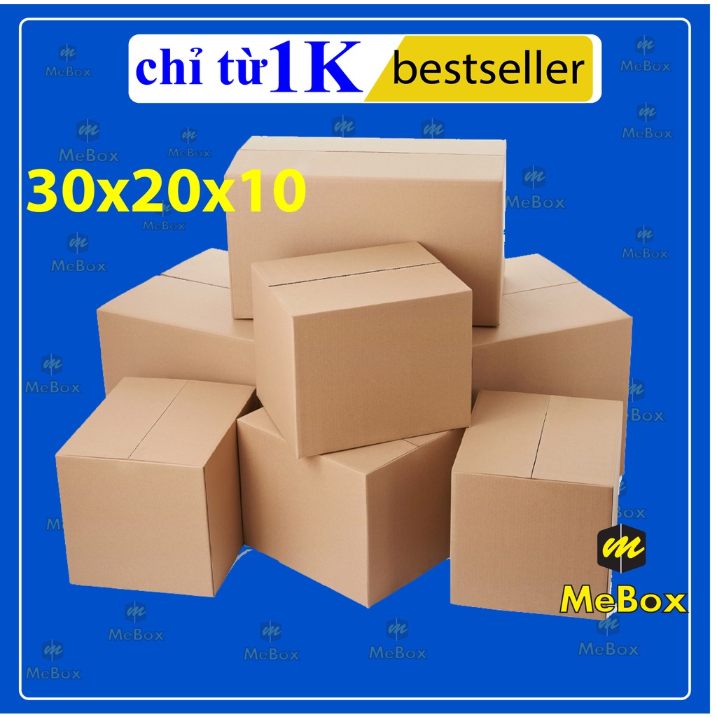 thùng hộp carton 30x20x10 bộ 50