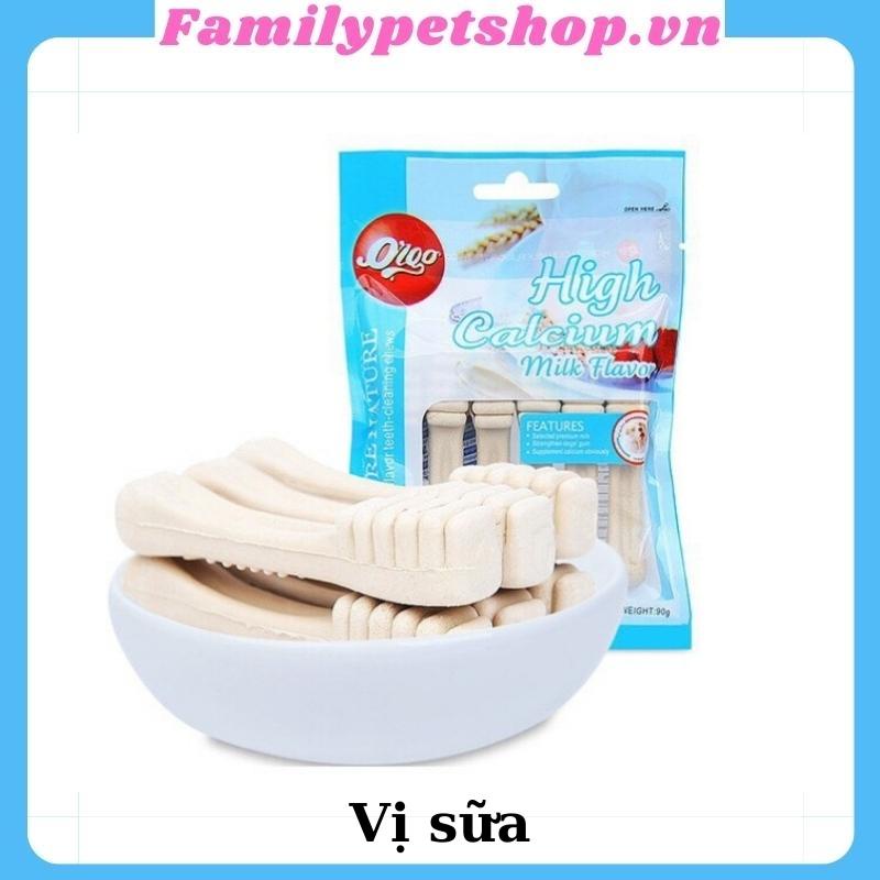 Xương gặm Orgo sạch răng thơm miệng bổ sung Canxi cho chó -90g-familypetshop.vn