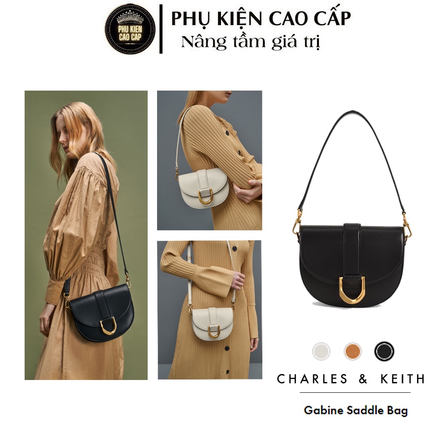 Túi xách dáng bầu yên ngựa 𝗖&𝗞 cao cấp phong cách trẻ trung - Gabine Saddle Bag