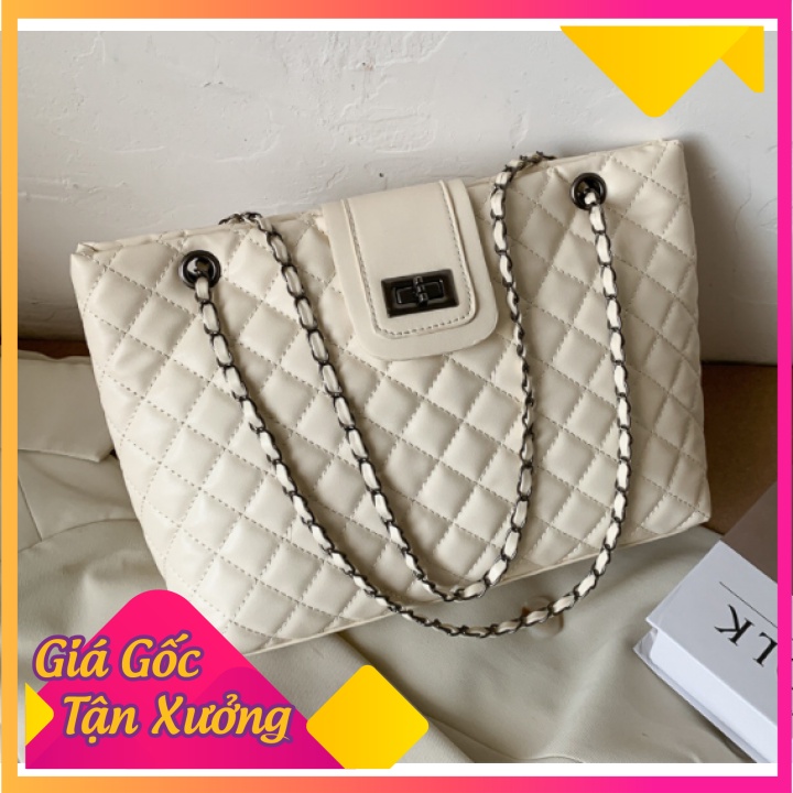 Túi Xách Đeo Vai Nữ Đẹp Cao Cấp Thời Trang Đi Làm Khóa Vặn Dây Xích Đẹp