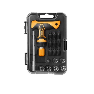 Bộ 18 tua vít tay cầm chữ T Ingco HKSDB0188 - chất liệu CR-V