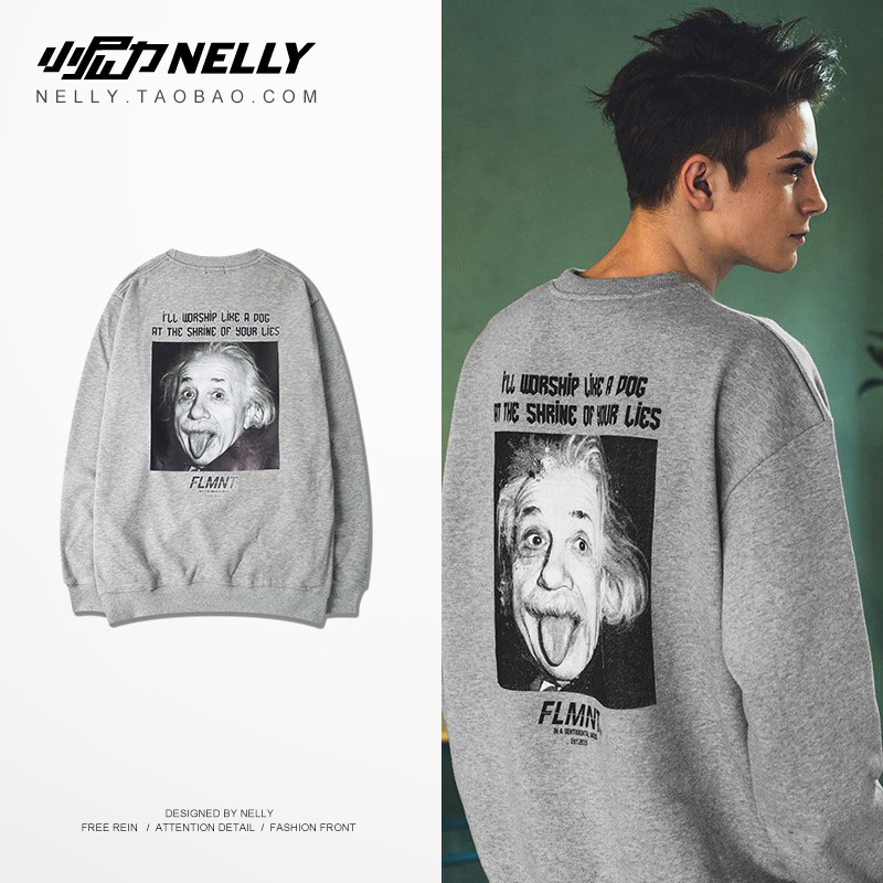 [NY2805] Áo nỉ cổ tròn in hình Einstein (NELLY) | BigBuy360 - bigbuy360.vn