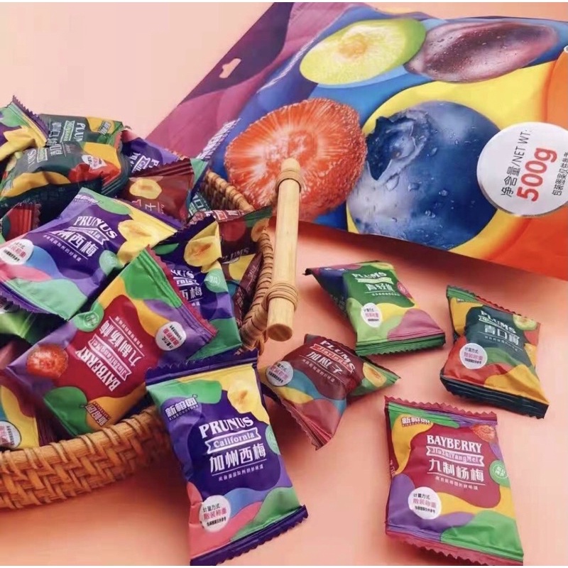 1 Gói omai plums 6 vị,omai mix 408gam