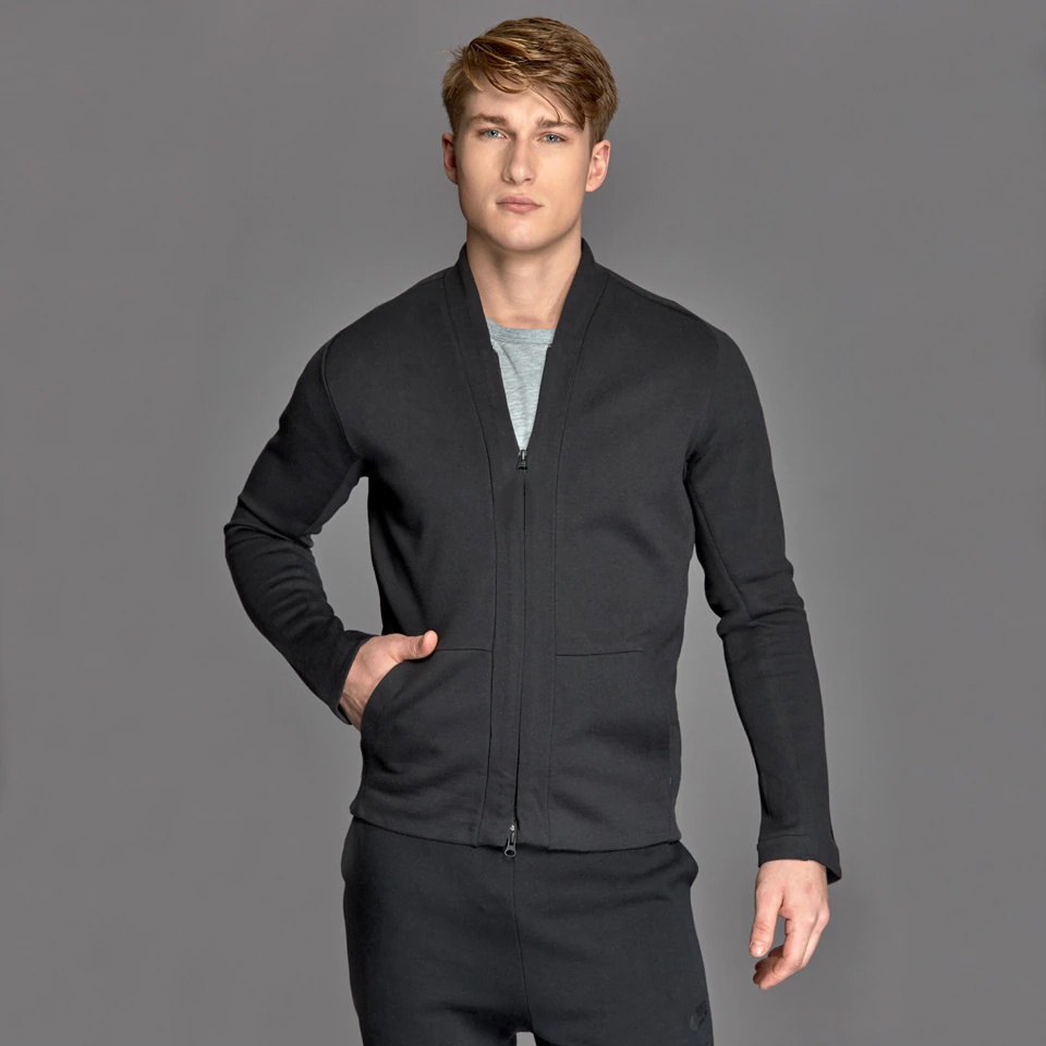 ÁO KHOÁC NỈ NAM NIKE TECH FLEECE CARDIGAN - ĐEN / XÁM