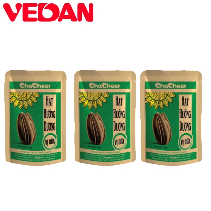 Combo 10 Túi Hạt Hướng Dương Vị Dừa Chacheer Vedan 130gr