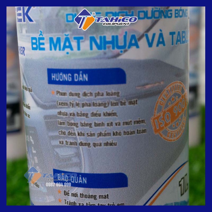 Dung dịch dưỡng bóng bề mặt nhựa Tablo xe ô tô Ventek 1 lít - Tahico