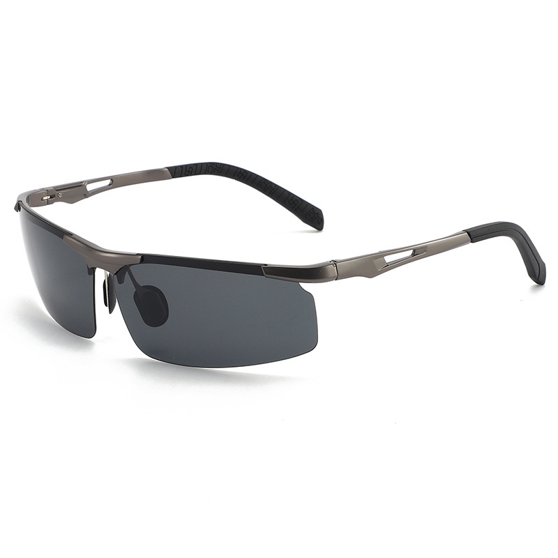 Kính Mát Phân Cực Nửa Gọng Màu Sắc Thay Đổi Thời Trang Đi Xe Đạp Cho Nam