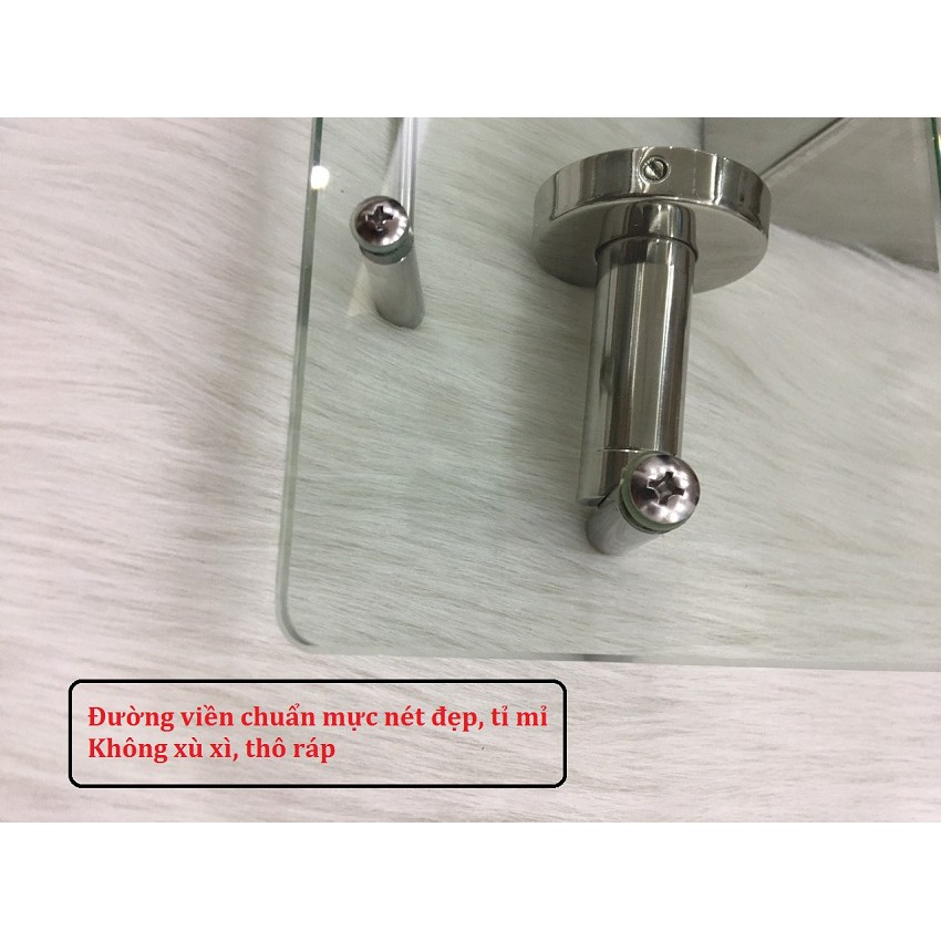 Bộ phụ kiện gương nhà tắm cao cấp hàng dày đẹp loại 1 chuẩn inox 304