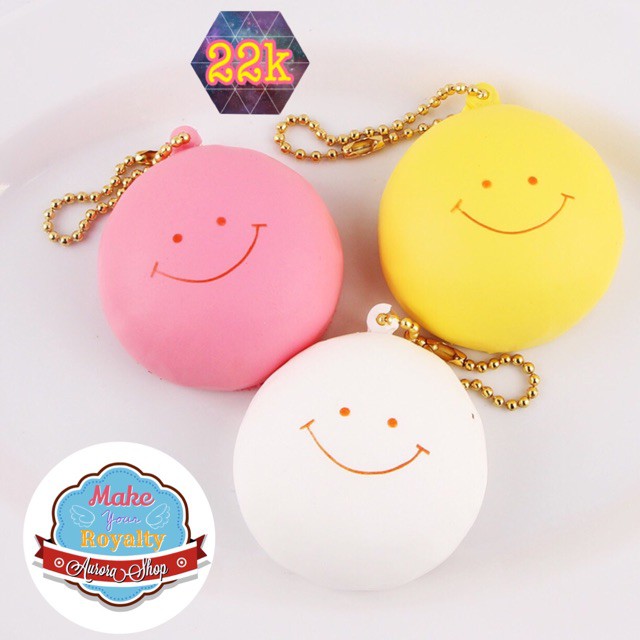  SQUISHY BÁNH BAO MẶT CƯỜI MINI  Jvăn