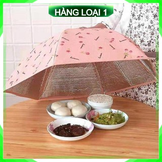 Loại to lồng bàn giữ nhiệt , gấp gọn 6 cạnh có khung sắt siêu tiện ích