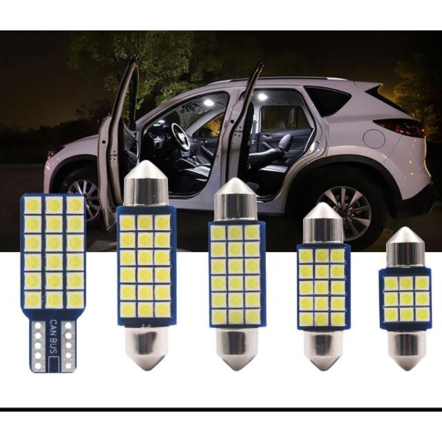 Bóng Đèn LED KEVANLY T10 W5W C5W 31/ 36/ 39/ 41MM 18SMD 3030 Cho Xe Hơi