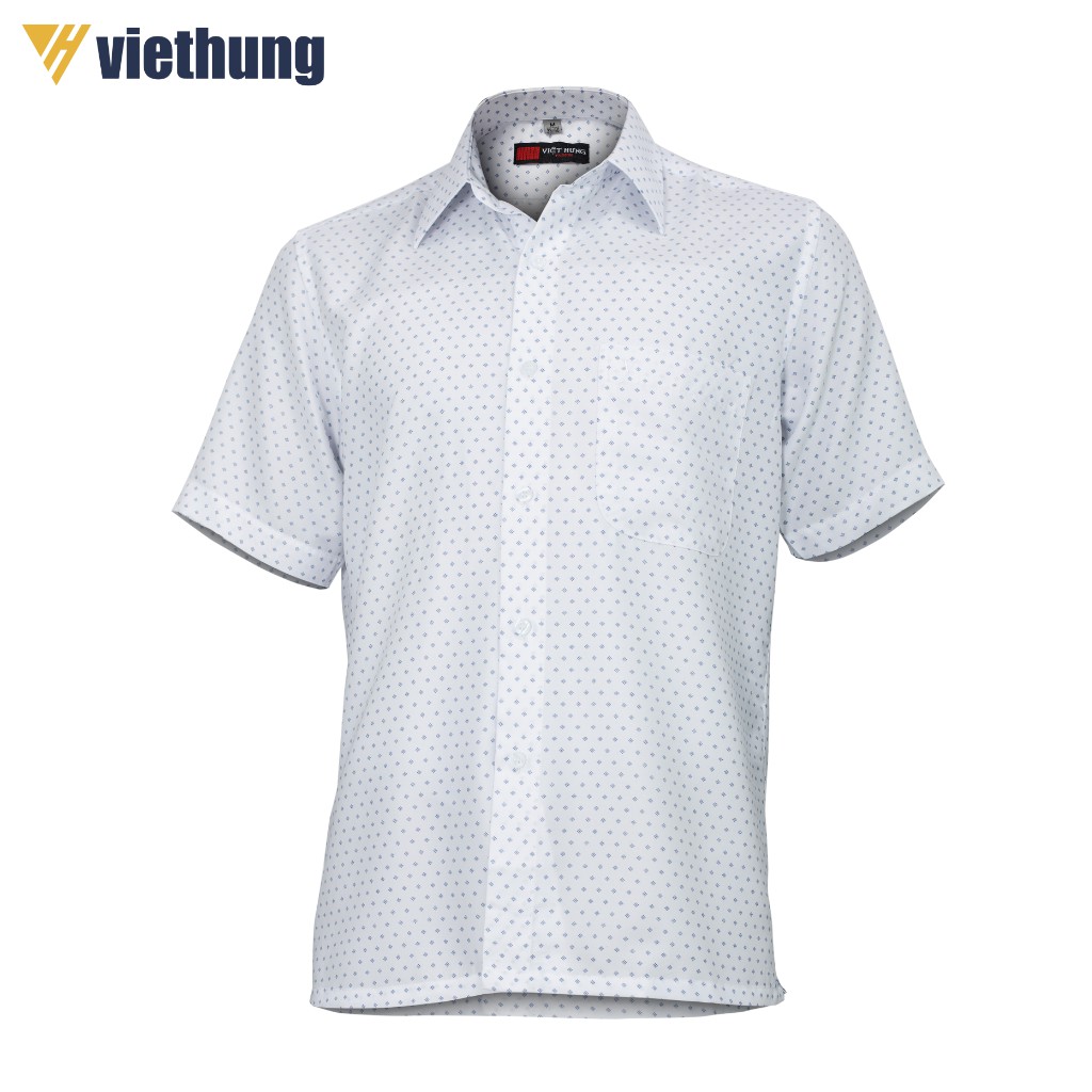 Áo Sơ Mi Nam Ngắn Tay Form Rộng Vải Kate Không Nhăn Thoáng Mát Sơ Mi Dáng Suông VIỆT HƯNG Họa Tiết | BigBuy360 - bigbuy360.vn