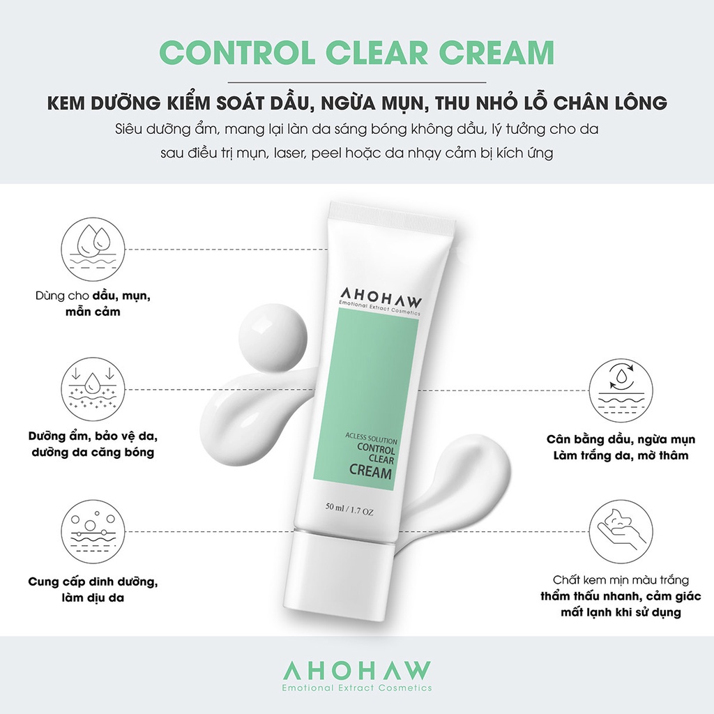 Tinh chất giảm viêm mụn Control Clear Cream (50 ml - 500 ml)