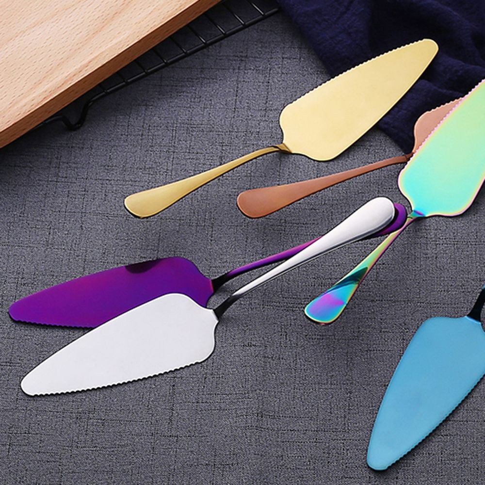 Kitchen Accessories Pastry Making Serrated Edge Stainless Steel Cake Spatula Pie Cutter Cake Server Pizza Shovel