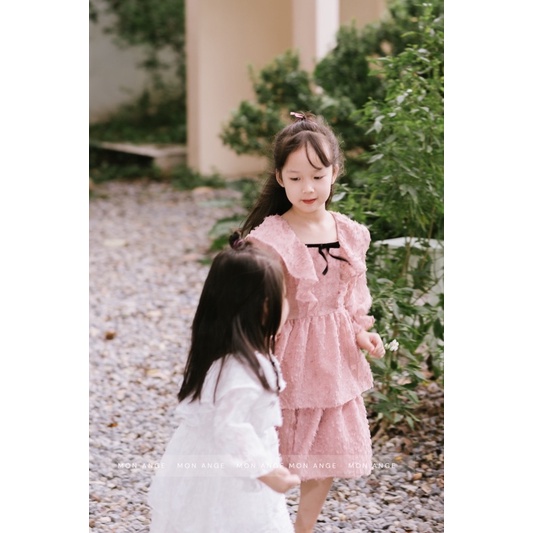 [Mã BMLT35 giảm đến 35K đơn 99K] Váy cho bé vải tơ mềm mại thiết kế P'ti chou ( Jasmine dress )