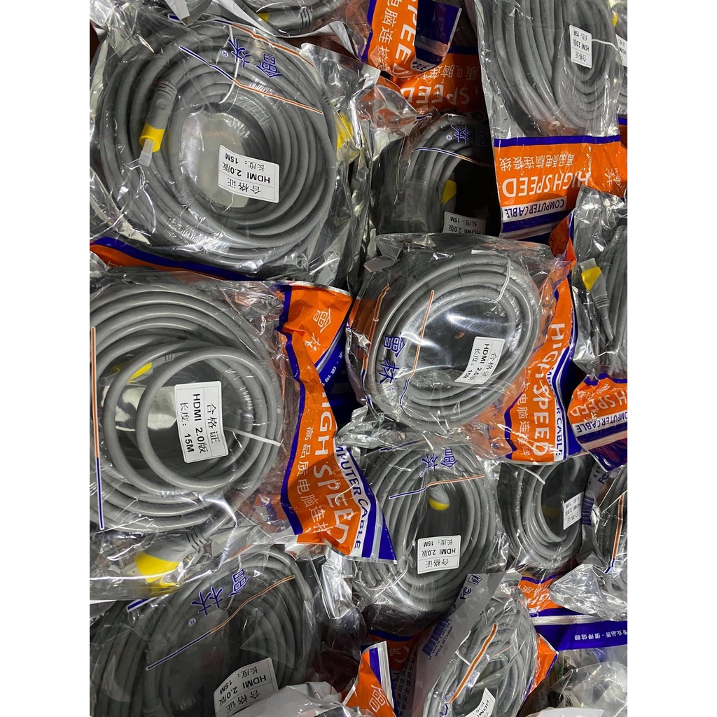 HDMI 4K Xám TTròn Chuẩn 2.0 Dài 10m 15m lõi đồng HDTV 4K