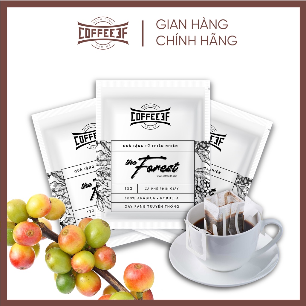 Cafe phin giấy gói lẻ 13g phong cách Nhật Bản The Forest - Coffee 3F | BigBuy360 - bigbuy360.vn