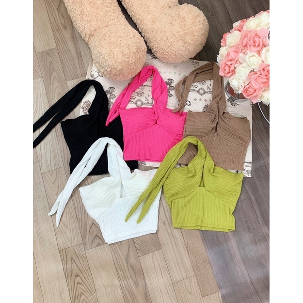Áo ống phối dây xốp mang được nhiều kiểu croptop body - Bảo An Shop