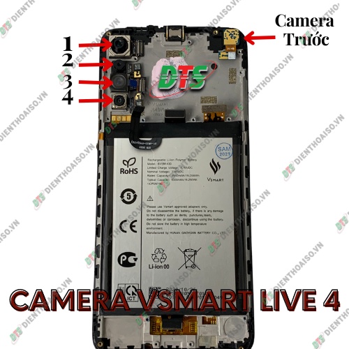 Camera trước sau vsmart live 4