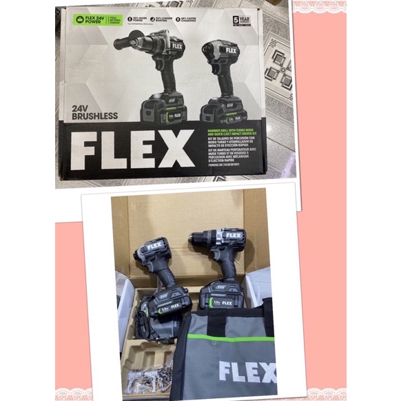 Combo khoan vít Flex 24v mới 100%