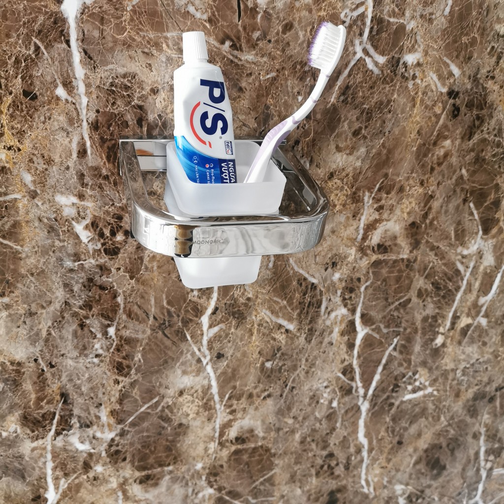Kệ đựng cốc bàn chải đánh răng nhà tắm Cao cấp gắn tường chắc chắn