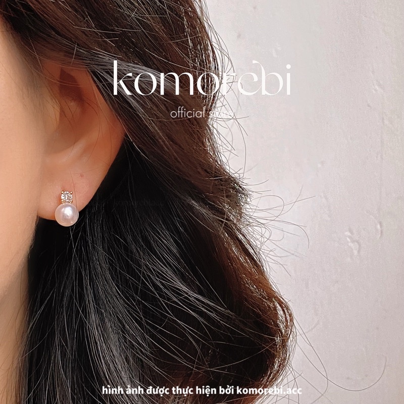 Bông tai kim xỏ s925 ngọc cách điệu komorebi.acc không gây dị ứng