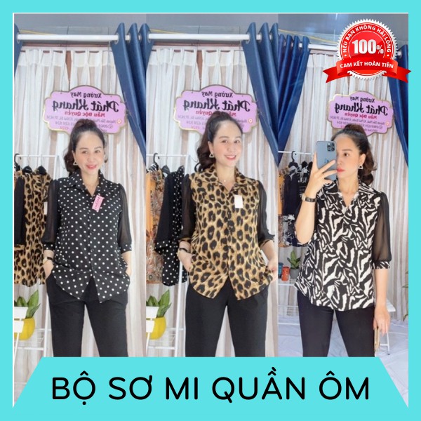 Bộ sơ mi phối quần ôm ⚡MẪU MỚI NHẤT⚡ set áo sơ mi phối quần siêu sang chảnh, tuyệt phẩm đến từng milimet