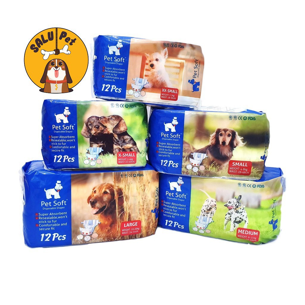 BỈM - TÃ LÓT- BVS DÀNH CHO CHÓ CÁI PETSOFT - Miếng lẻ