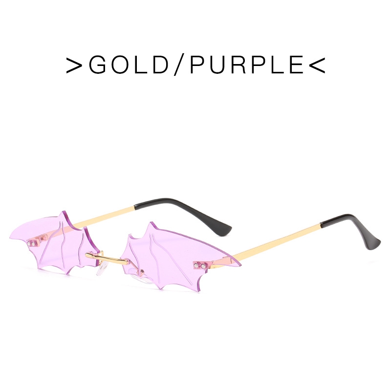 Kính Mát Hình Cánh Dơi Chống Tia Uv400 Phong Cách Sành Điệu Thời Trang Cho Phụ Nữ