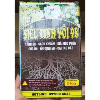 TINH VÔI SIÊU SÁT KHUẨN 98% 1kg (tăng pH - sát khuẩn cao) hộp 1kg