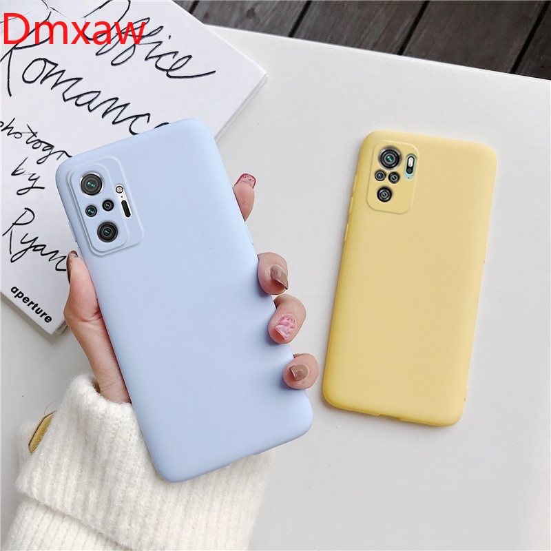 Ốp Điện Thoại Tpu Dẻo Màu Sắc Ngọt Ngào Kèm Khung Bảo Vệ Camera Cho Xiaomi Redmi Note 10 Note10 Pro 4g 5g