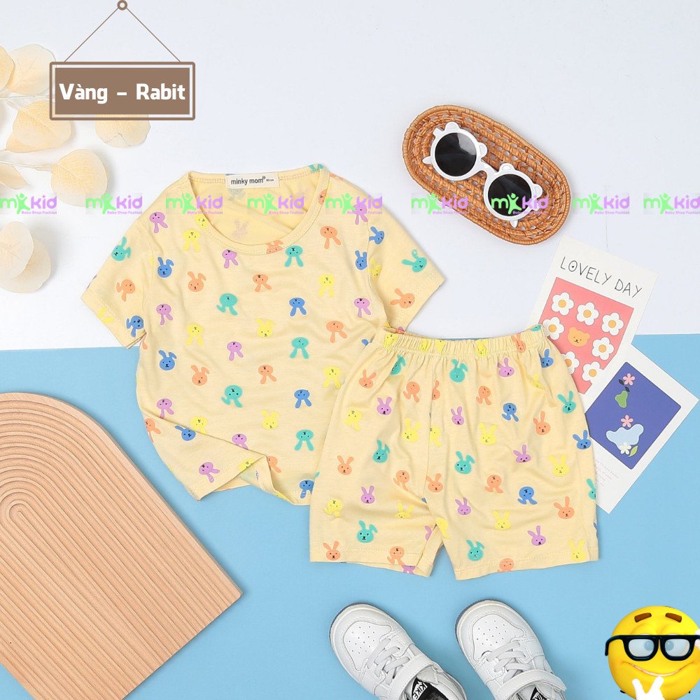 Bộ Thun Lạnh Cho Bé 7-26KG 💖 Bộ Cộc Tay MK KID Cho Bé Trai Bé Gái chất thun lạnh siêu mềm mịn mát