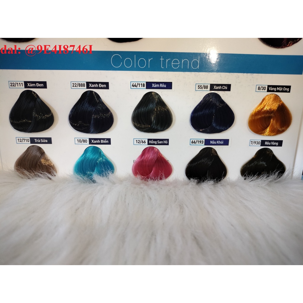 Màu nhuộm thời trang LAVOX, hồng san hô, xanh đen, xanh biển, rêu vàng, vàng mật ông, xanh chì, nâu tây