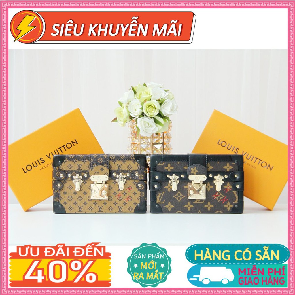 Túi Xách Nữ Levi Cao Cấp Túi Đeo Chéo Các Hãng Cầm Tay Dự Tiêc Clutch Hoa Nâu