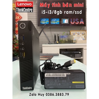Máy tính bàn Mini Lenovo Thinkcentre Intel Core i5-4570T / i3-4130T , Ram 8Gb, SSD 256Gb hàng US renewed mới 98.