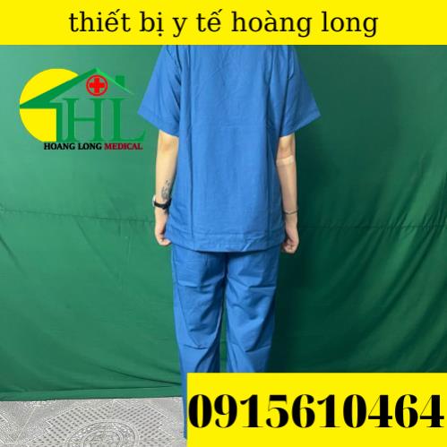 Bộ Scrubs cổ tim phòng mổ, đồng phục Spa, phòng khám, Bác Sĩ, quần áo phòng mổ, đồng phục phẫu thuật màu xanh cổ vịt