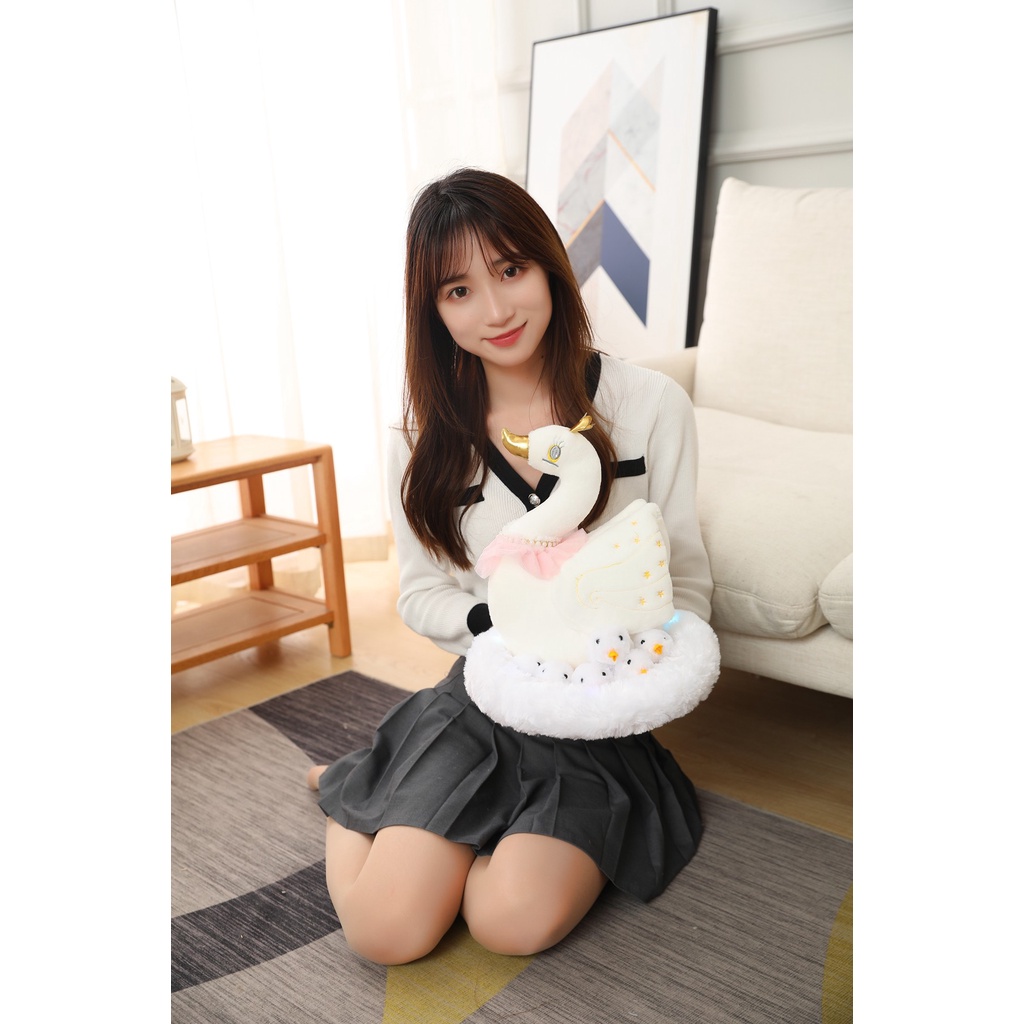 1 Set Đồ Chơi Thiên Nga Nhồi Bông 30cm Dễ Thương