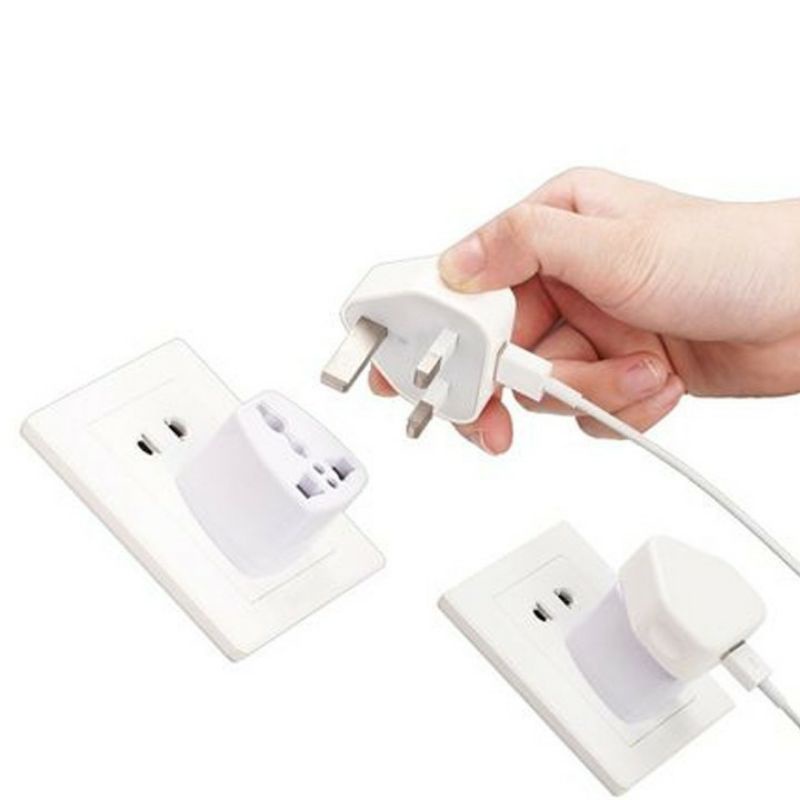 Ổ Chuyển Đổi Phích Cắm Từ 3 Chân Sang 2 Chân Nguồn 220V